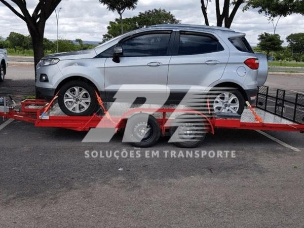 Carretinha Reboque Plataforma Basculante para Transporte de Carros com 02 Eixos – Tela