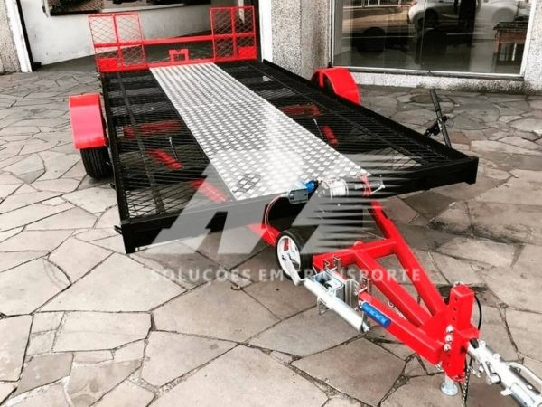 Carretinha Reboque Basculante para Transporte de Carros com 01 Eixo – Tela s/freio