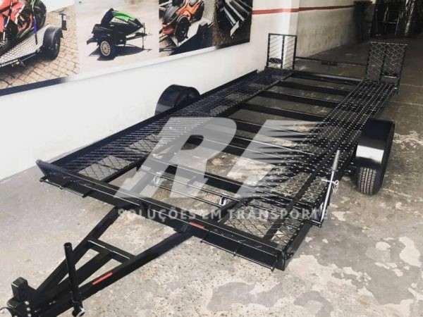 Carretinha Reboque Basculante para Transporte de Carros com 01 Eixo – Tela s/freio