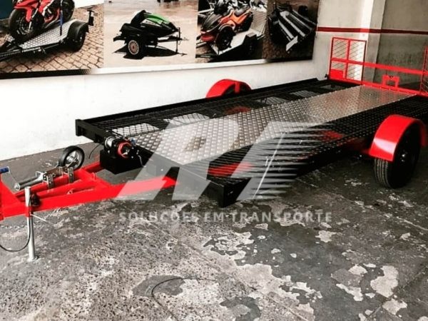 Carretinha Reboque Basculante para Transporte de Carros com 01 Eixo – Tela s/freio